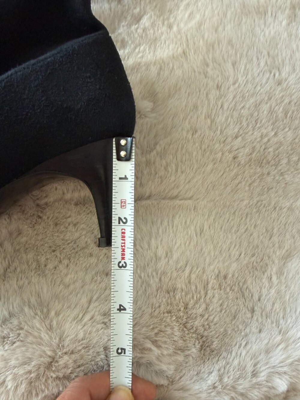 Worn Once! Delman Black Suede Knee-High Boots with Pointed Toe - Picture 12 of 13